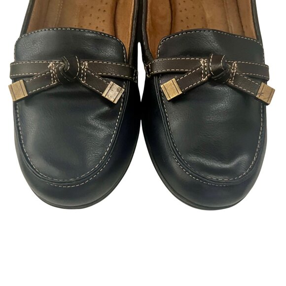 Natural Soul Naturalizer GRACEE Bow Blue Flat Loafers All Through Comfort 9.5 M - Picture 4 of 10